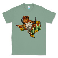 Sage bull skull texas map western Classic Tee - BarkalooDesign