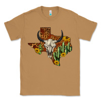 Toasted Coconut bull skull texas map western Classic Tee - BarkalooDesign