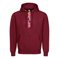 Burgundy Halloween Key Fob Zipper Hoodie - BundleAndBundleShop