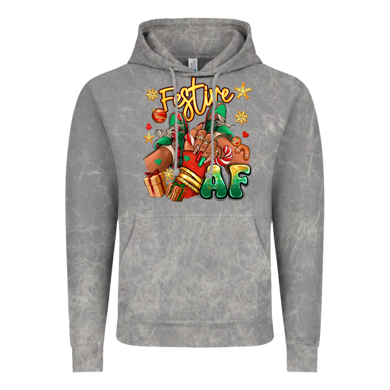 Festive Af Christmas Black Girl Sneakers Vintage Hoodie by RanaPortraitStore | Teevron