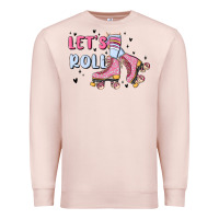 Pale Pink let's roll Premium Sweatshirt - MaliasSmallBusiness