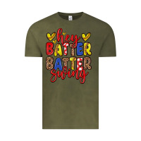 Vintage Olive hey batter batter swing softball Vintage Tee - Zillion Design Studio