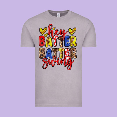 Hey Batter Batter Swing Softball Vintage Tee Designed By Zillion Design Studio