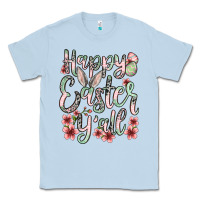 Dusty Blue Easter Day Happy Easter y'all Classic Tee - OliviaCreatesArt
