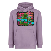 Lavender stuck on you heart cactus serape leopard background Heavyweight Hoodie - Jasminsmagicworld