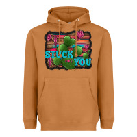 Meerkat stuck on you heart cactus serape leopard background Heavyweight Hoodie - Jasminsmagicworld
