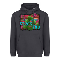 Smoke stuck on you heart cactus serape leopard background Heavyweight Hoodie - Jasminsmagicworld