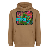 Toasted Coconut stuck on you heart cactus serape leopard background Heavyweight Hoodie - Jasminsmagicworld