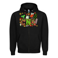 Black cna christmas Zipper Hoodie - AdoDesignShop