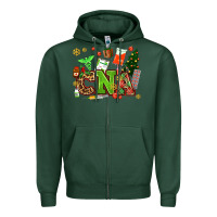 Sports Green cna christmas Zipper Hoodie - AdoDesignShop