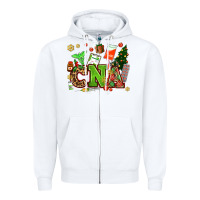 White cna christmas Zipper Hoodie - AdoDesignShop