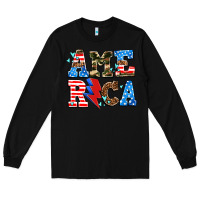 Black america with heart Long Sleeve Tee - AdoDesignShop