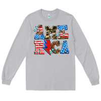 Moon Dust america with heart Long Sleeve Tee - AdoDesignShop
