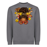Storm softball afro messy bun Heavyweight Sweatshirt - texasbilliewilder