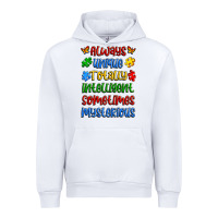 White always unique totally intelligent sometimes myster Urban Hoodie - Artiststas