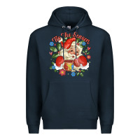 Navy mexican santa Premium Hoodie - MaliasSmallBusiness