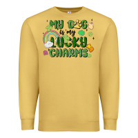 Antique Gold my dog is my lucky charms Premium Sweatshirt - MaliasSmallBusiness