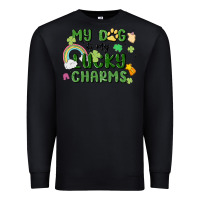 Black my dog is my lucky charms Premium Sweatshirt - MaliasSmallBusiness