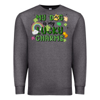 Charcoal Heather my dog is my lucky charms Premium Sweatshirt - MaliasSmallBusiness