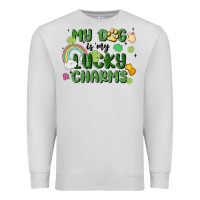 Dove Grey my dog is my lucky charms Premium Sweatshirt - MaliasSmallBusiness