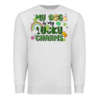 Oatmeal Heather my dog is my lucky charms Premium Sweatshirt - MaliasSmallBusiness
