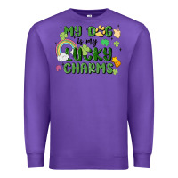 Purple my dog is my lucky charms Premium Sweatshirt - MaliasSmallBusiness