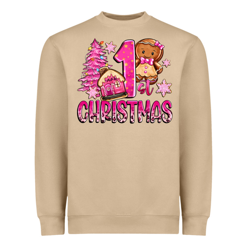 1st Christmas Gingerbread Girl Heavyweight Sweatshirt by Zillion Design Studio | Teevron