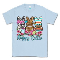 Dusty Blue Happy Easter western peeps Classic Tee - OliviaCreatesArt