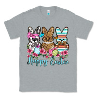 Heather Grey Happy Easter western peeps Classic Tee - OliviaCreatesArt