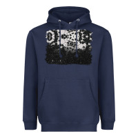 Navy cowhide background Heavyweight Hoodie - BarkalooDesign