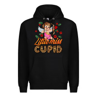 Black little miss cupid Premium Hoodie - AdoDesignShop