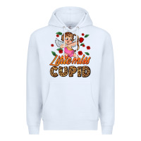 White little miss cupid Premium Hoodie - AdoDesignShop