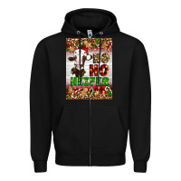 Black Christmas Ho Ho Ho Heifer Zipper Hoodie - Artiststas