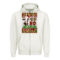 Christmas Ho Ho Ho Heifer Zipper Hoodie | Teevron