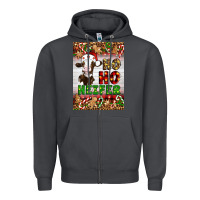 Smoke Christmas Ho Ho Ho Heifer Zipper Hoodie - Artiststas
