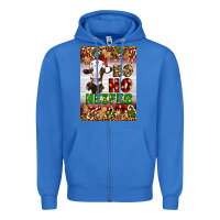 True Royal Christmas Ho Ho Ho Heifer Zipper Hoodie - Artiststas
