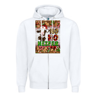White Christmas Ho Ho Ho Heifer Zipper Hoodie - Artiststas