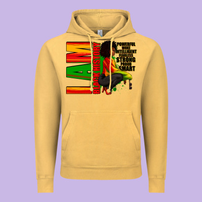 Vintage Hoodie I am black history Afro American woman