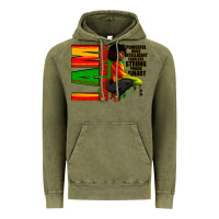 Vintage Olive I am black history Afro American woman Vintage Hoodie - RanaPortraitStore