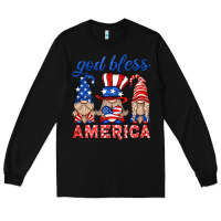 Black god bless america gnome Long Sleeve Tee - HRA Design Shop
