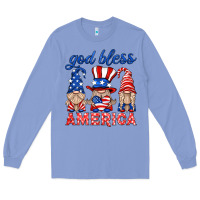 Colony Blue god bless america gnome Long Sleeve Tee - HRA Design Shop