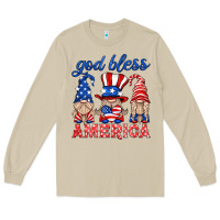 Mushroom god bless america gnome Long Sleeve Tee - HRA Design Shop