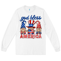 White god bless america gnome Long Sleeve Tee - HRA Design Shop