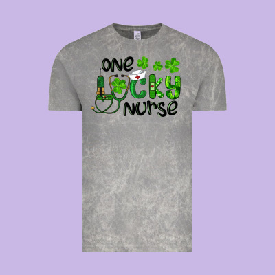 St. Patrick's Day One Lucky Nurse Vintage Tee Designed By Ranaportraitstore