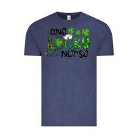 Vintage Denim st. patrick's day one lucky nurse Vintage Tee - RanaPortraitStore