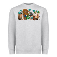 Heather Grey western coffee cups Heavyweight Sweatshirt - texasbilliewilder
