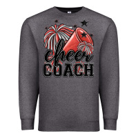 Charcoal Heather cheer coach Premium Sweatshirt - MaliasSmallBusiness
