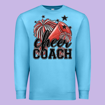 Cheer Coach Premium Sweatshirt Designed By Maliassmallbusiness