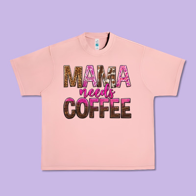 Mama Needs Coffee Tbw Urban Heavy Tee Designed By Texasbilliewilder