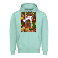 Seafoam Christmas horse Zipper Hoodie - Artiststas